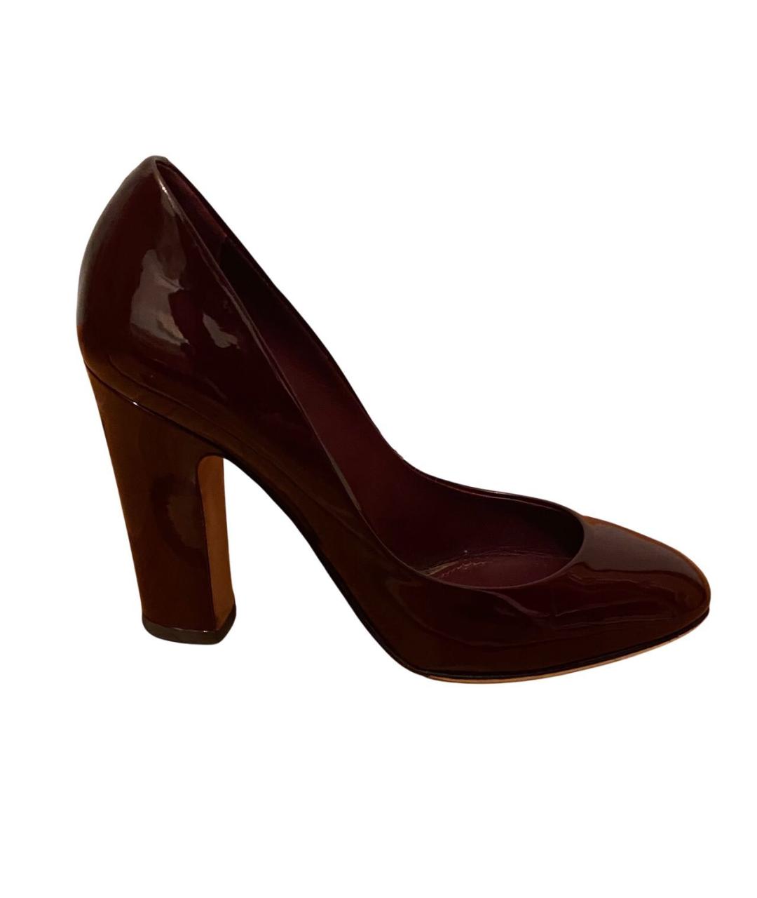 DOLCE&GABBANA Бордовые туфли из лакированной кожи, фото 1