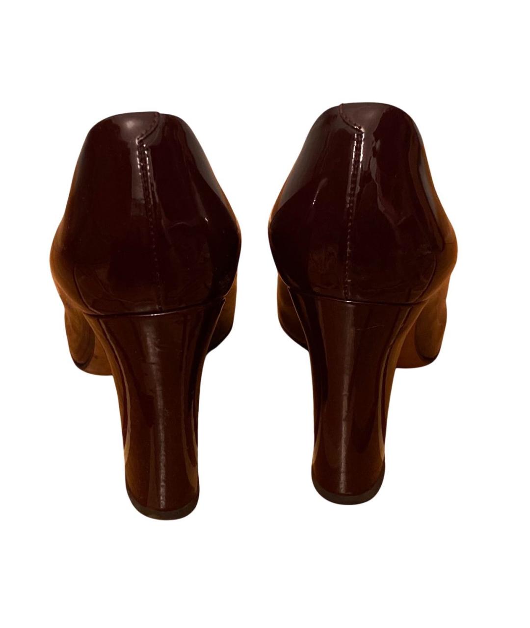 DOLCE&GABBANA Бордовые туфли из лакированной кожи, фото 4