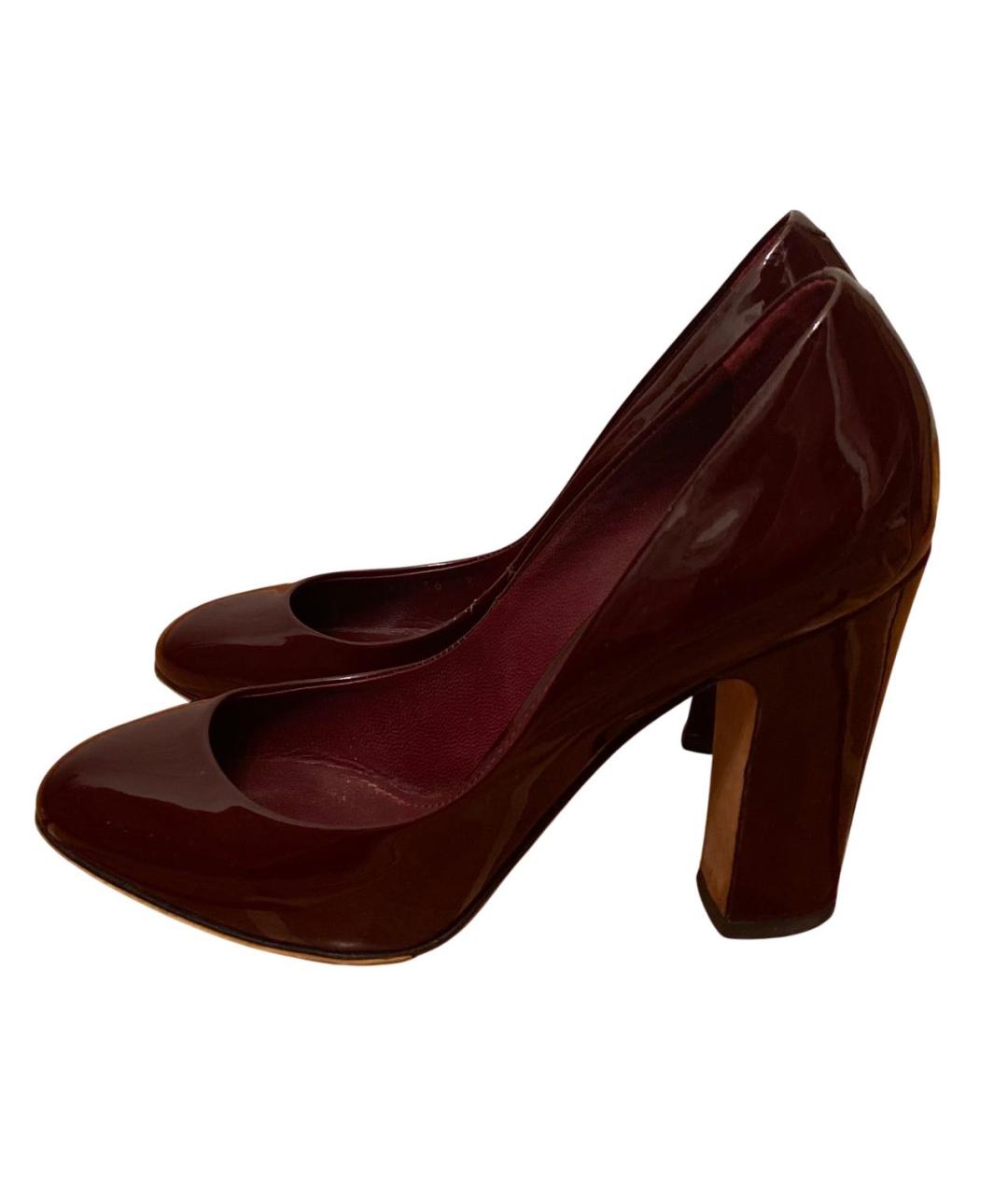 DOLCE&GABBANA Бордовые туфли из лакированной кожи, фото 3