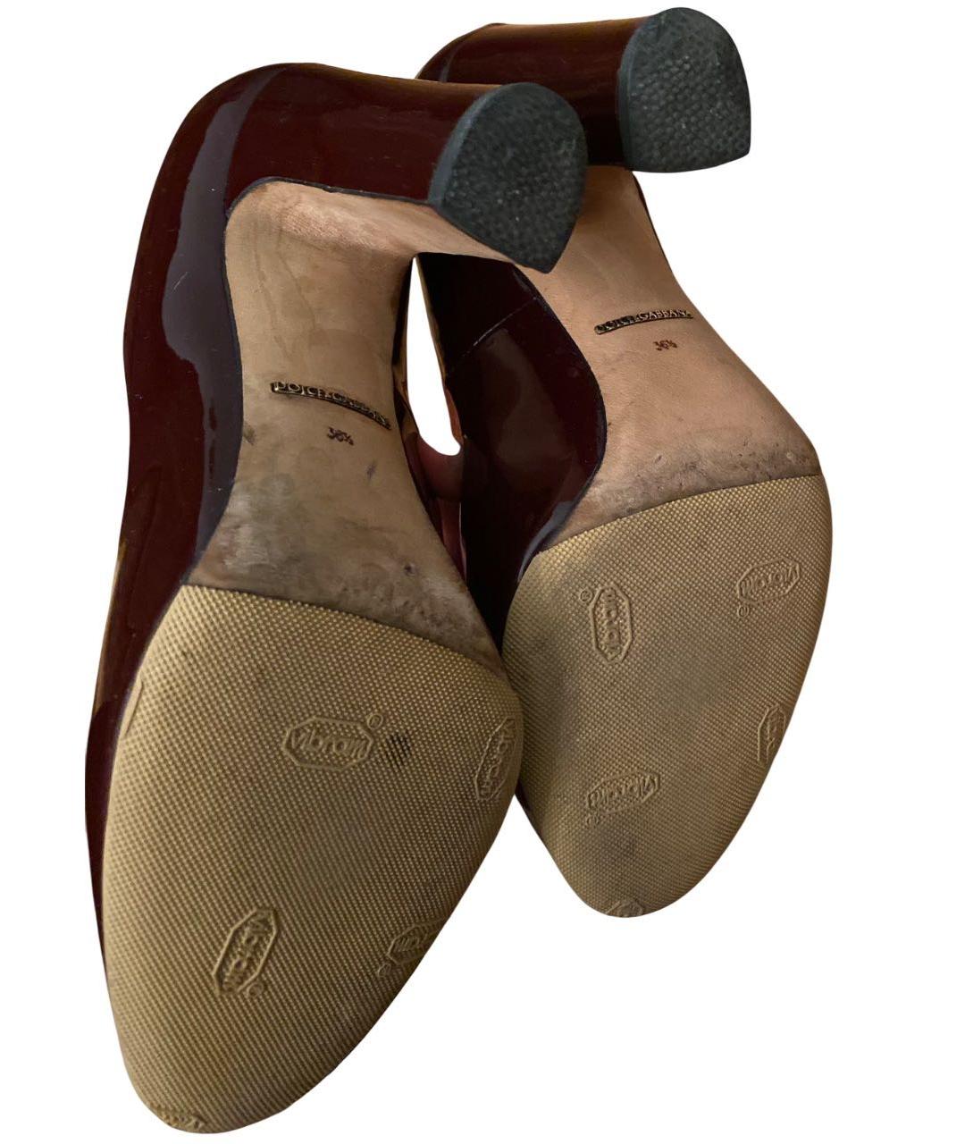 DOLCE&GABBANA Бордовые туфли из лакированной кожи, фото 7