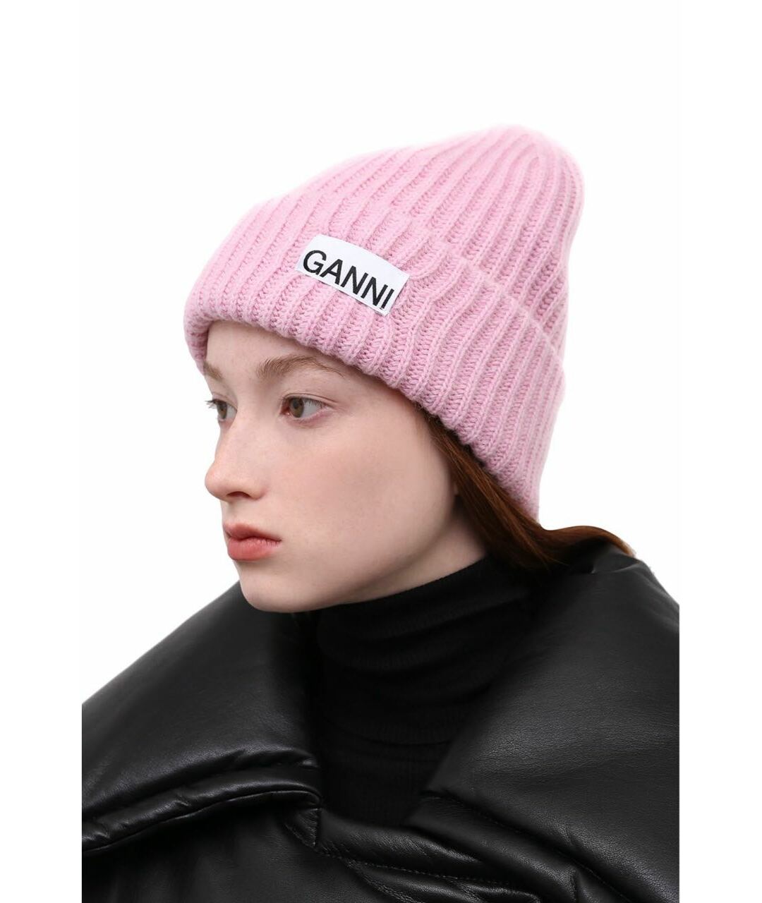 GANNI Розовая шерстяная шапка, фото 2