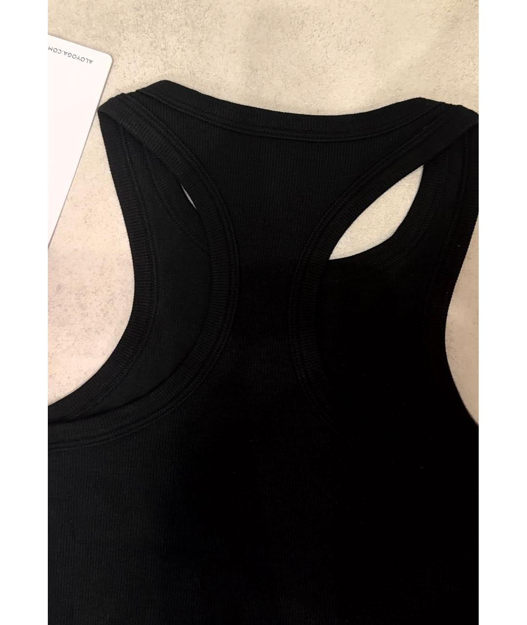 ALO YOGA Черная хлопковая майка, фото 5