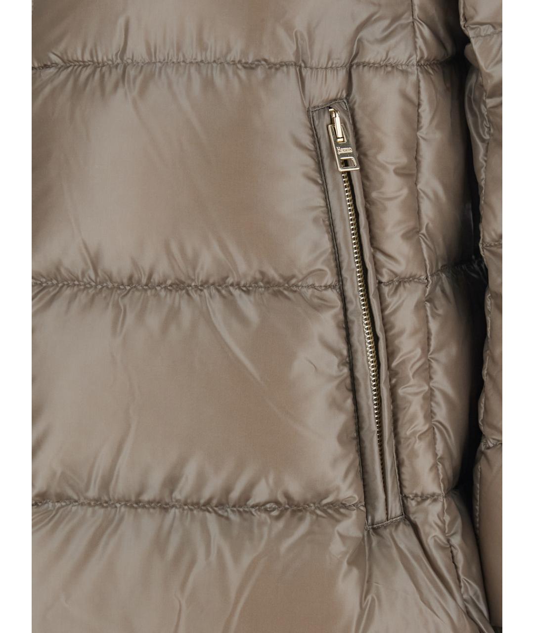 HERNO Бежевый полиамидовый пуховик, фото 3