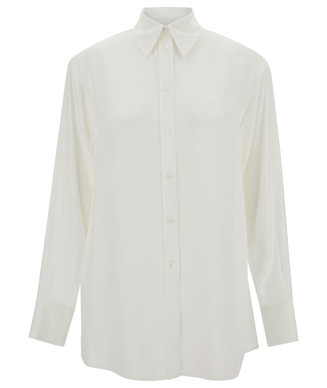 SPORTMAX Белая шелковая рубашка, фото 1