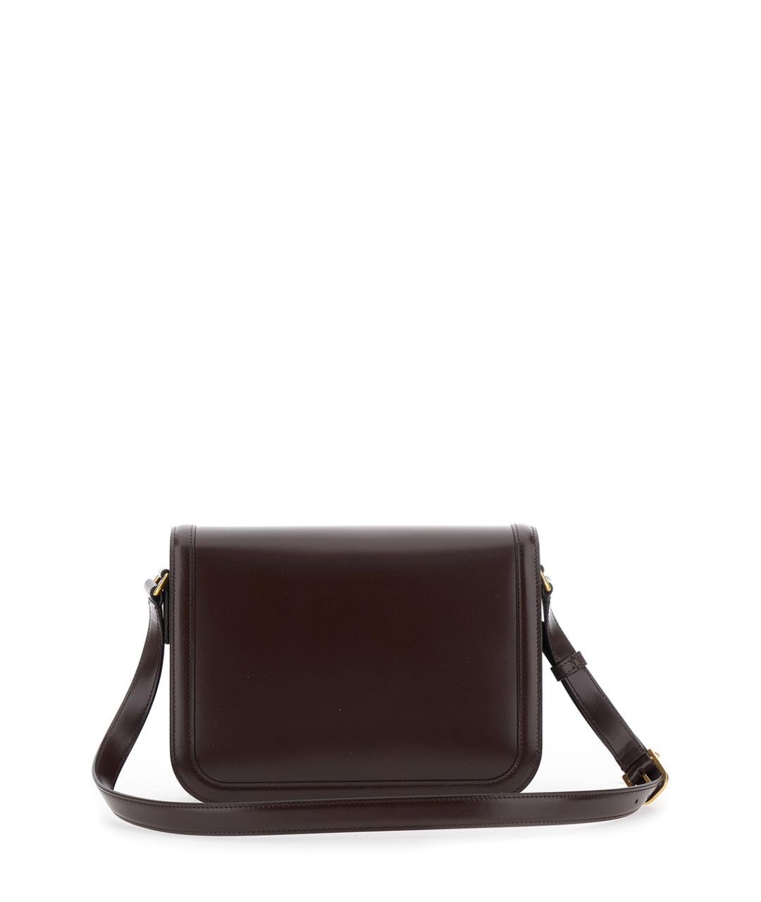 VALENTINO Коричневая кожаная сумка через плечо, фото 2