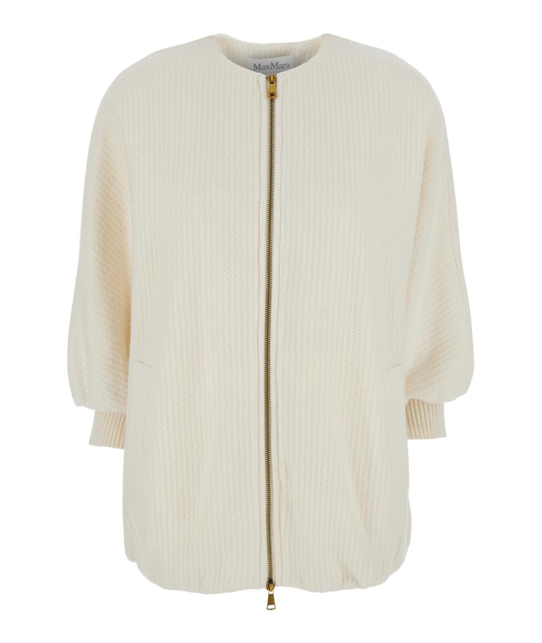 MAX MARA Белый шерстяной жакет/пиджак, фото 1