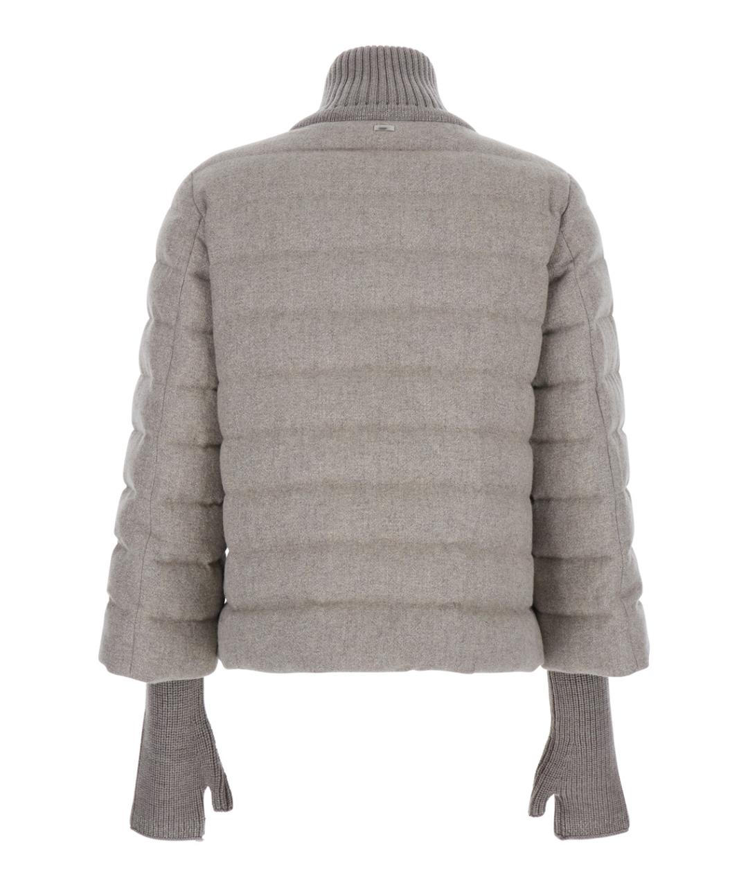 HERNO Бежевый полиамидовый пуховик, фото 2