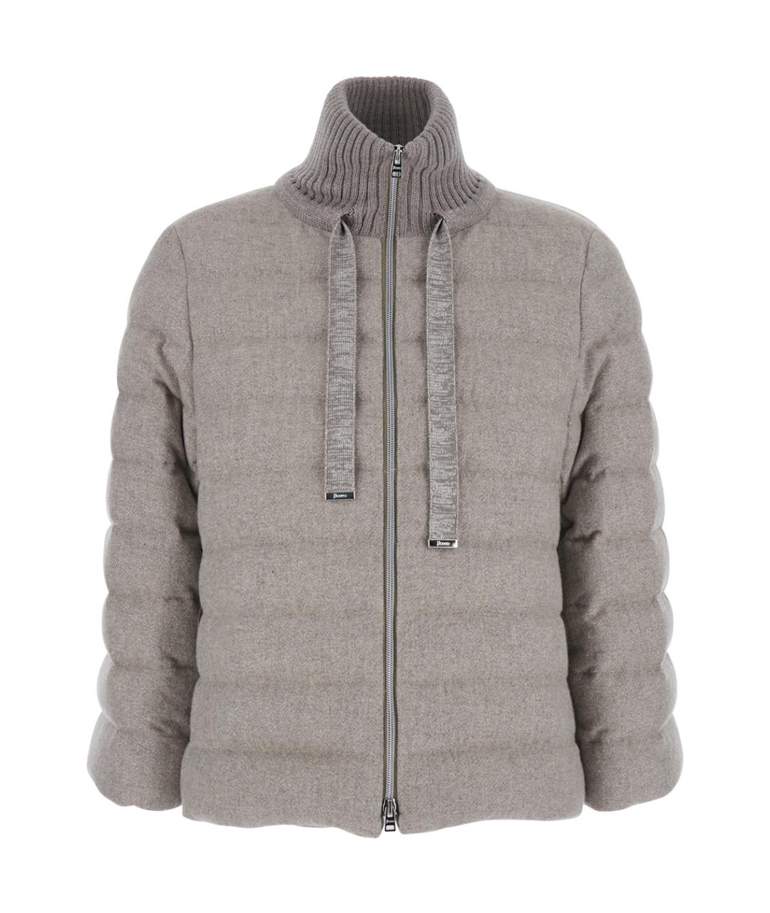 HERNO Бежевый полиамидовый пуховик, фото 4