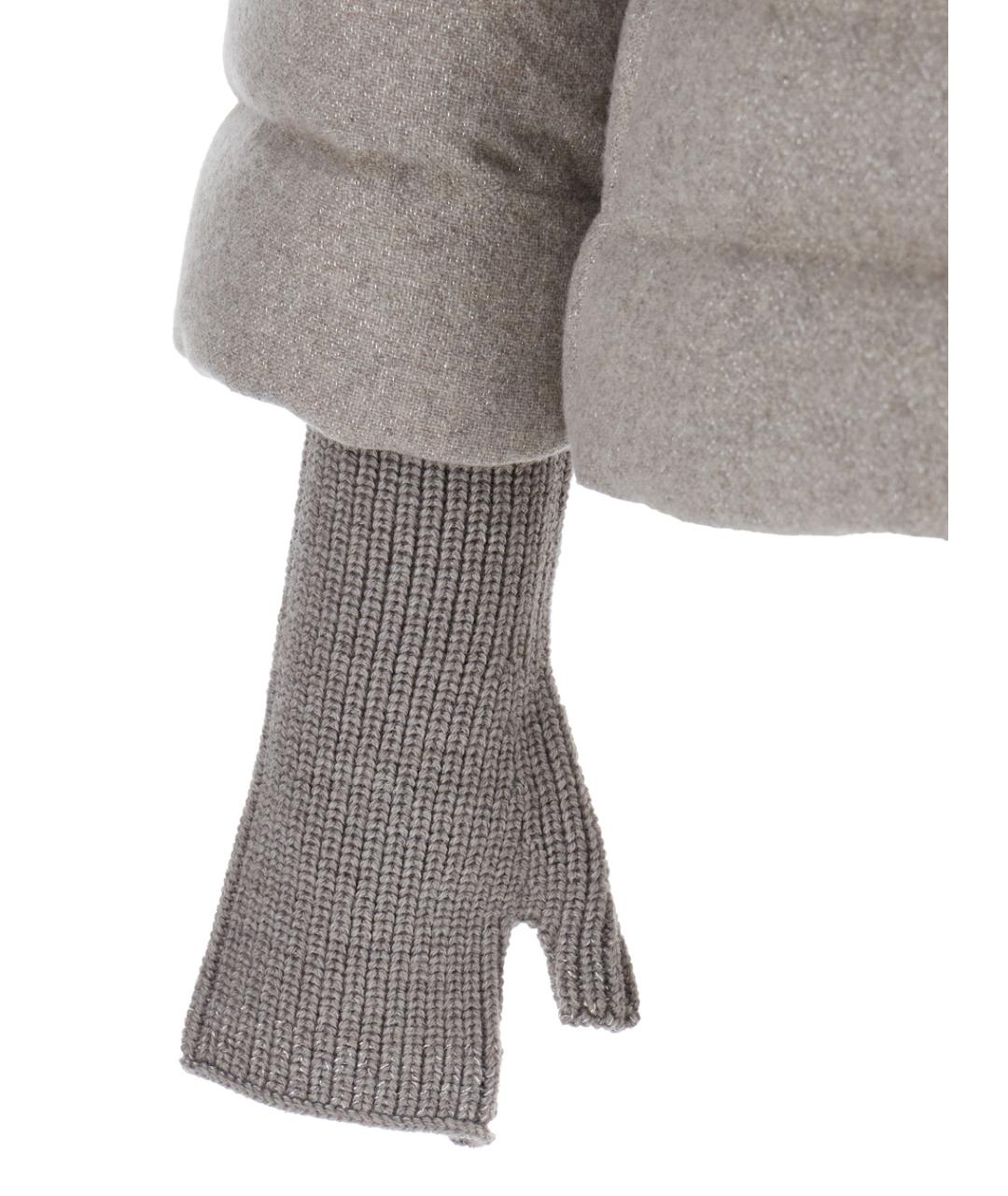 HERNO Бежевый полиамидовый пуховик, фото 3