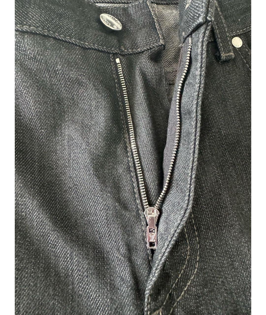 LOUIS VUITTON Черные хлопковые прямые джинсы, фото 5