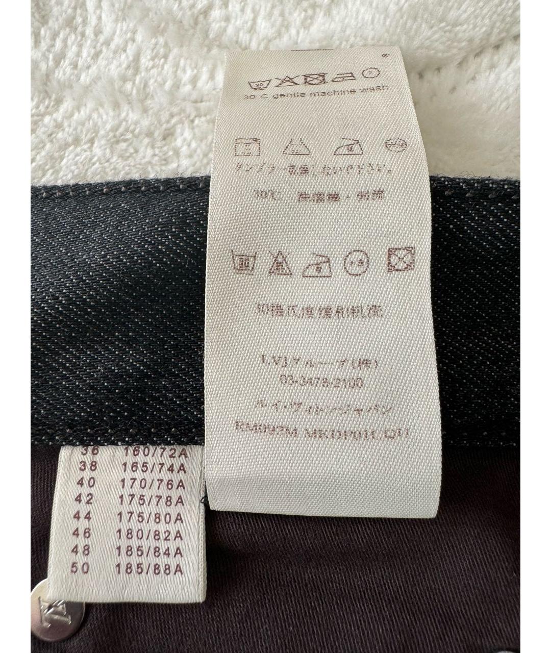 LOUIS VUITTON Черные хлопковые прямые джинсы, фото 7