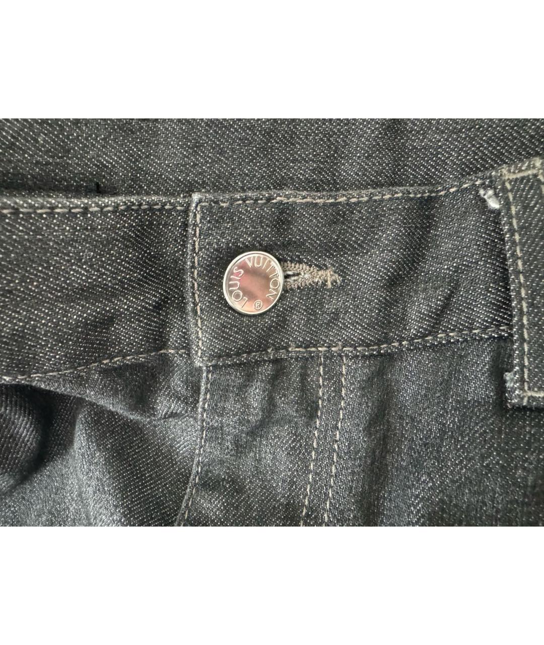 LOUIS VUITTON Черные хлопковые прямые джинсы, фото 4