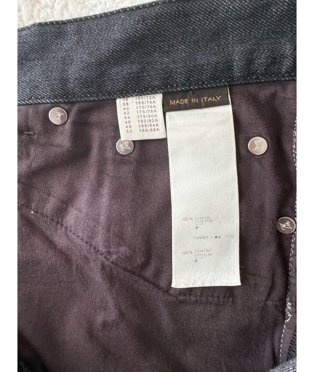 LOUIS VUITTON Черные хлопковые прямые джинсы, фото 6