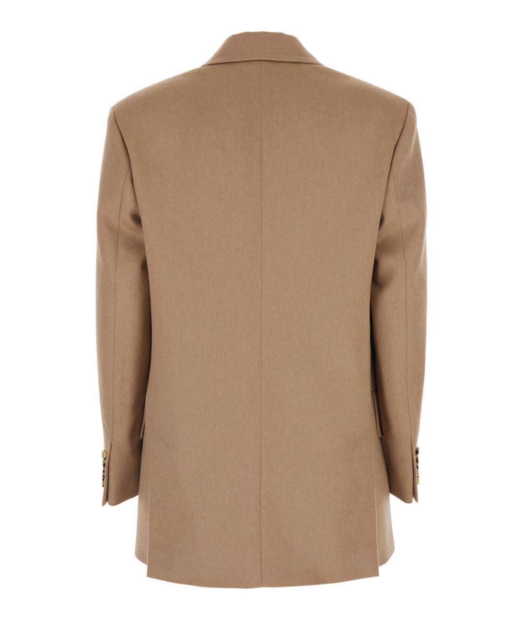 MAX MARA Бежевый шерстяной жакет/пиджак, фото 2