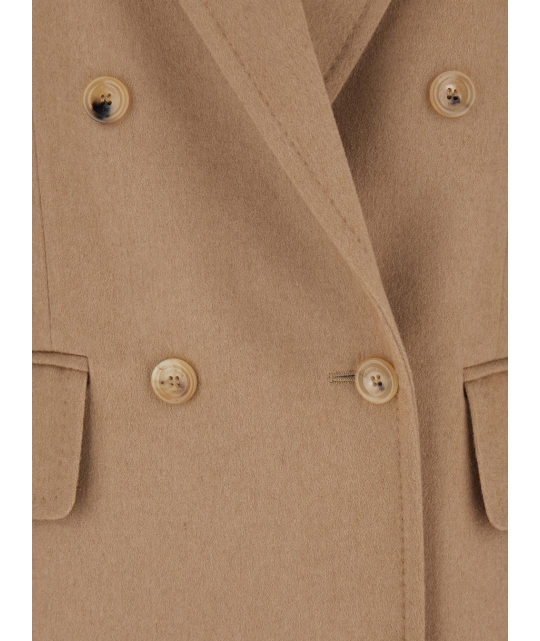 MAX MARA Бежевый шерстяной жакет/пиджак, фото 3