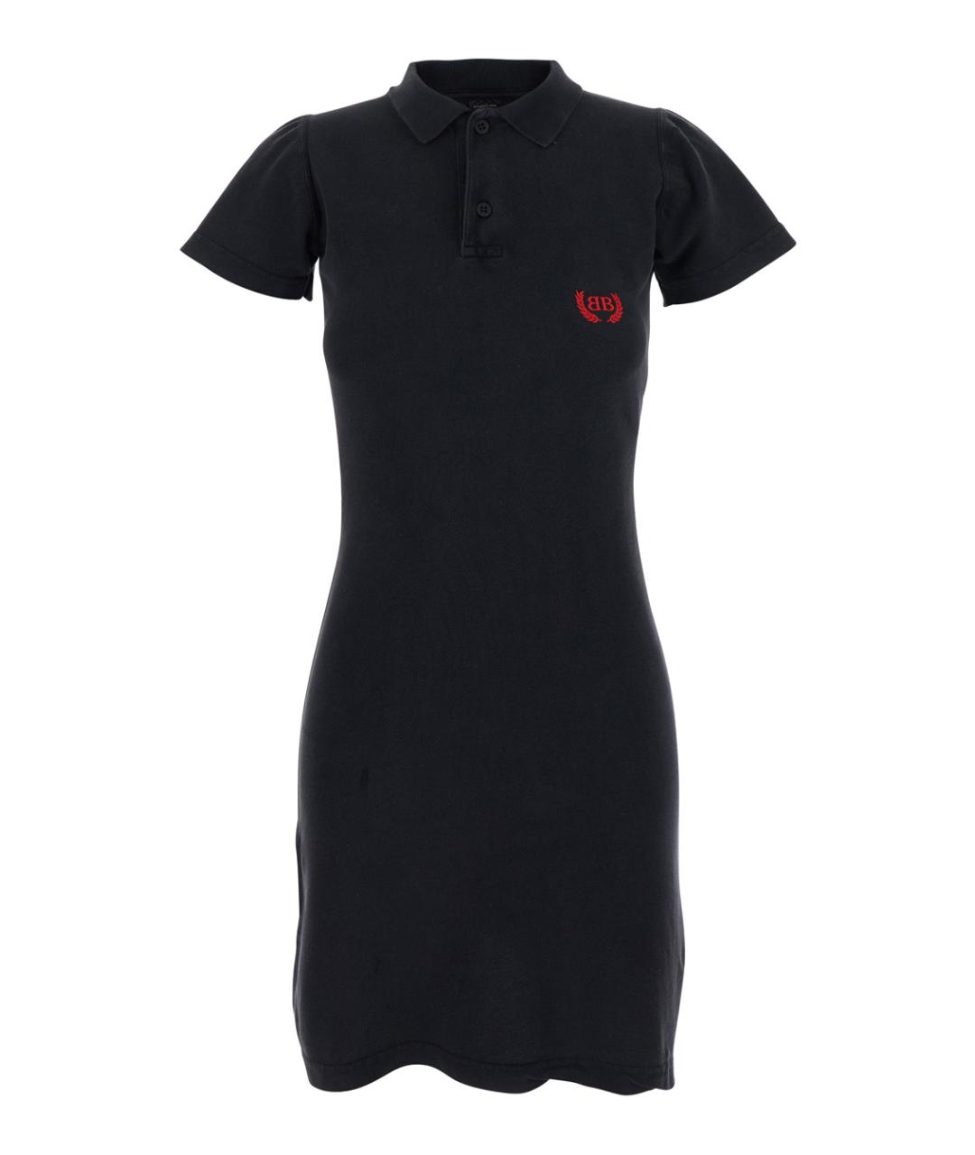 BALENCIAGA Черное хлопковое повседневное платье, фото 1
