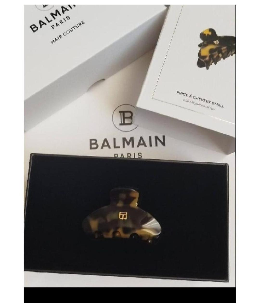 BALMAIN Коричневая заколка, фото 4