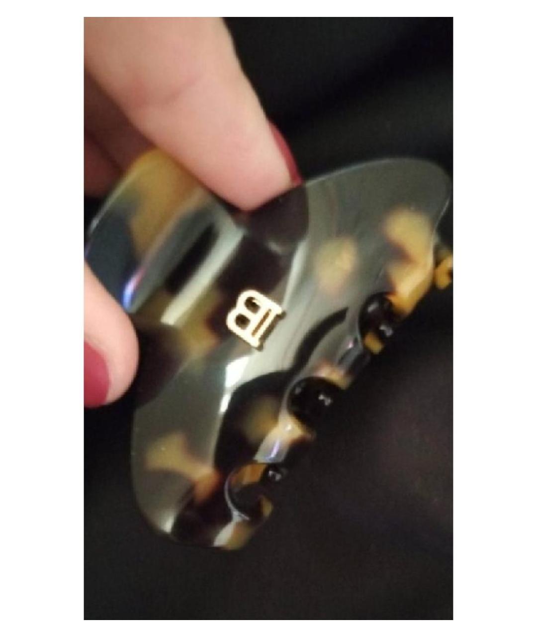 BALMAIN Коричневая заколка, фото 3