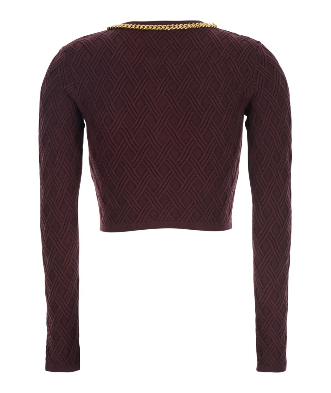 ELISABETTA FRANCHI Бордовый вискозный джемпер / свитер, фото 2