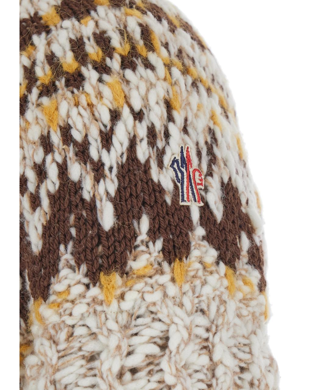 MONCLER GRENOBLE Бежевый шерстяной жакет/пиджак, фото 3