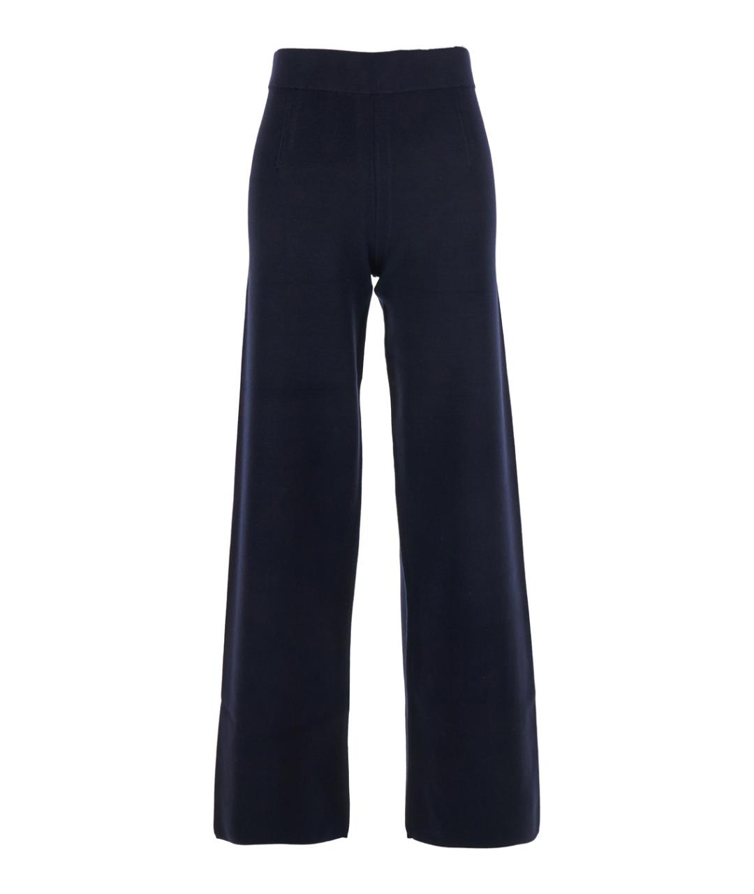 MAX MARA STUDIO Синие вискозные брюки широкие, фото 1