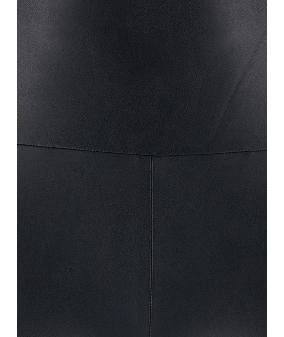 NORMA KAMALI Черные кожаные леггинсы и велосипедки, фото 3