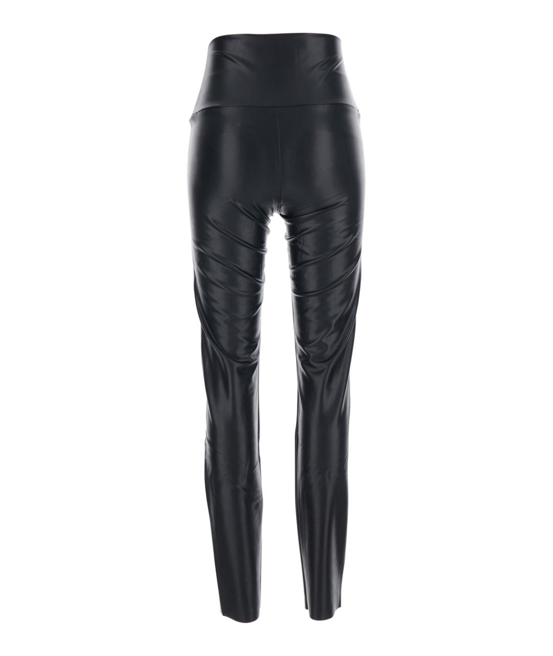 NORMA KAMALI Черные кожаные леггинсы и велосипедки, фото 2