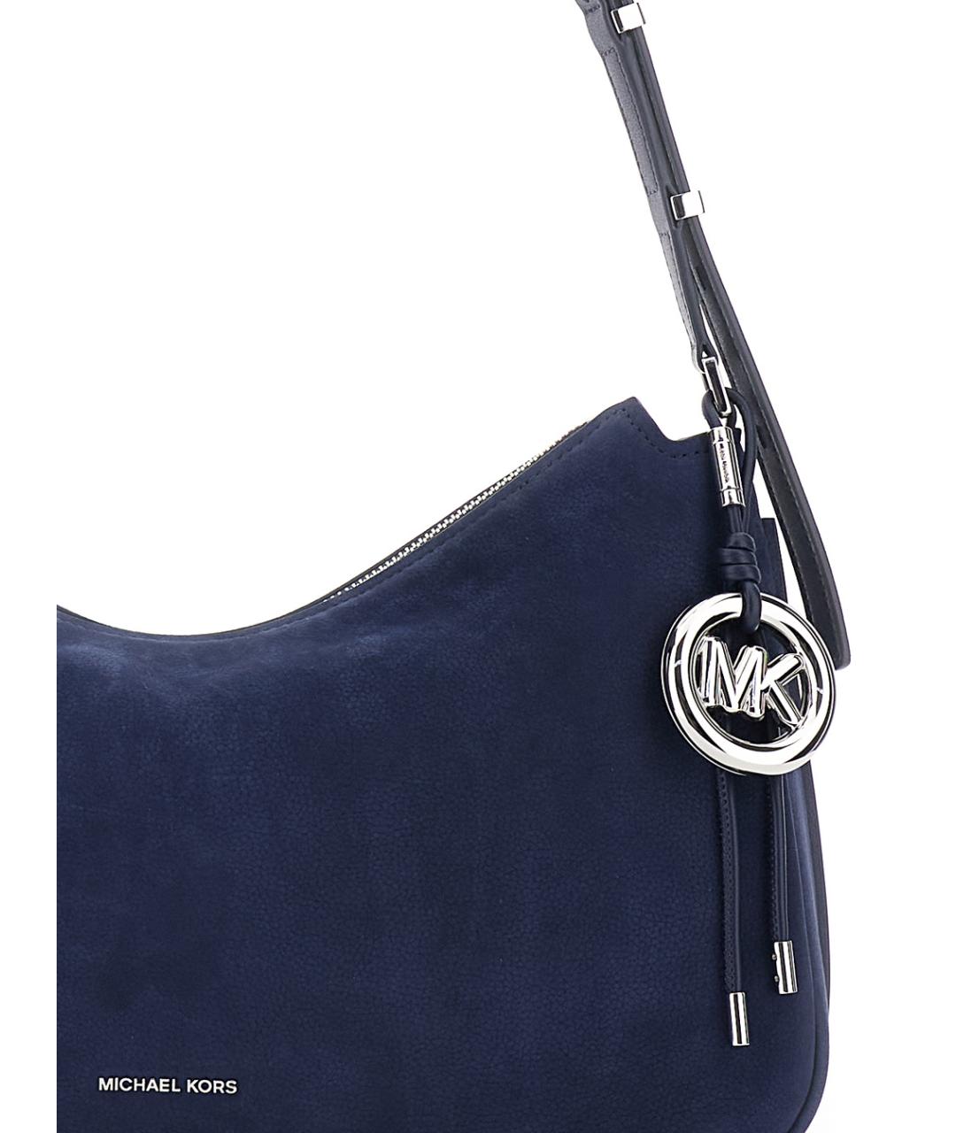 MICHAEL MICHAEL KORS Синяя замшевая сумка через плечо, фото 3