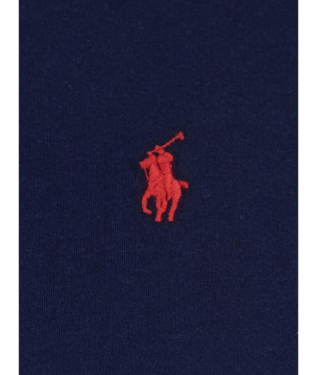 POLO RALPH LAUREN Синяя хлопковая футболка, фото 3