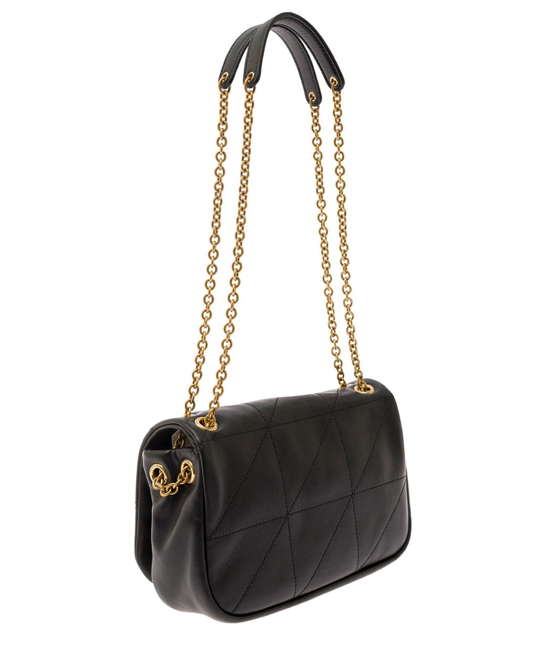 SAINT LAURENT Черная кожаная сумка через плечо, фото 3