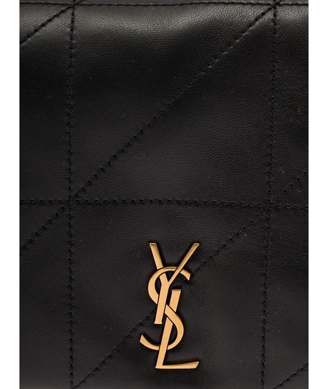 SAINT LAURENT Черная кожаная сумка через плечо, фото 5