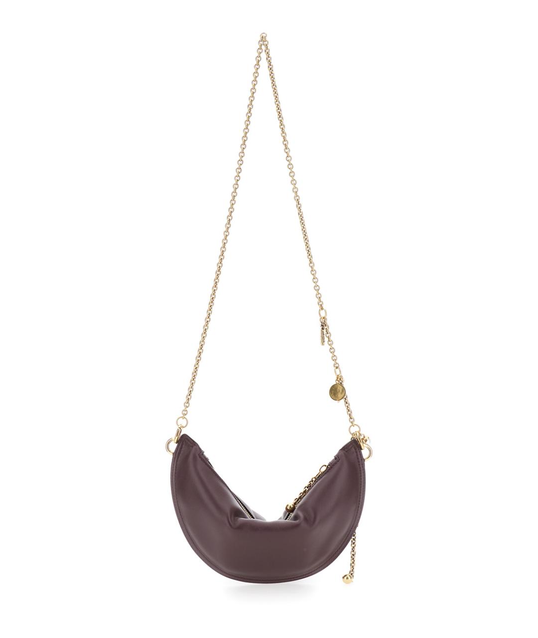 CHLOE Бордовая кожаная сумка через плечо, фото 2