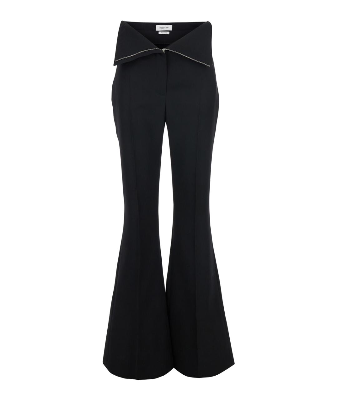 ALEXANDER MCQUEEN Черные шерстяные брюки широкие, фото 1