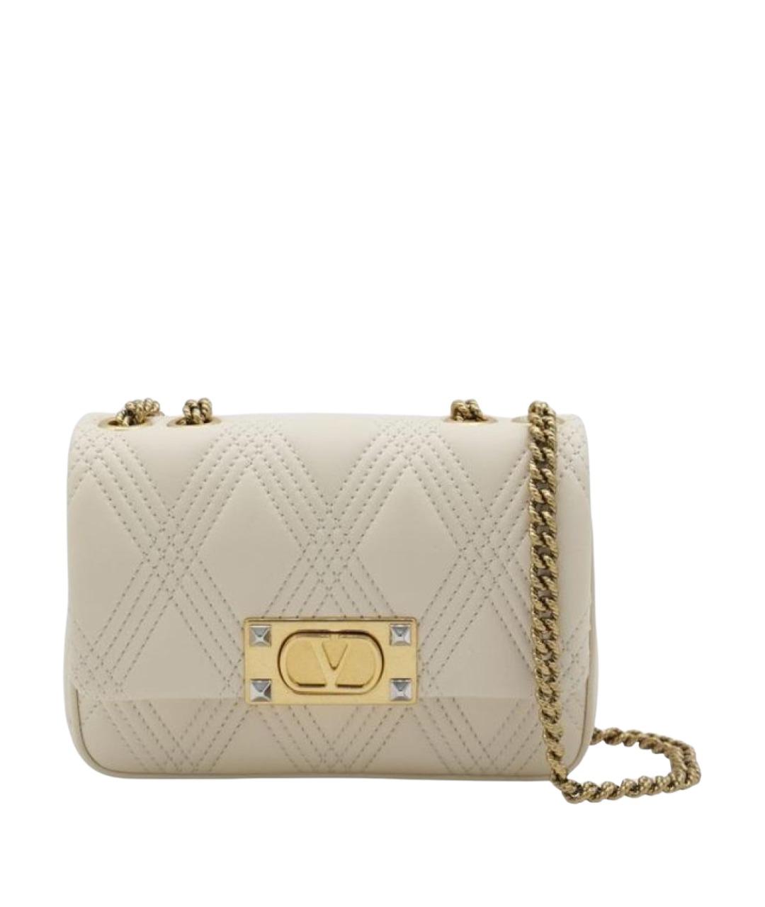 VALENTINO Белая кожаная сумка через плечо, фото 1