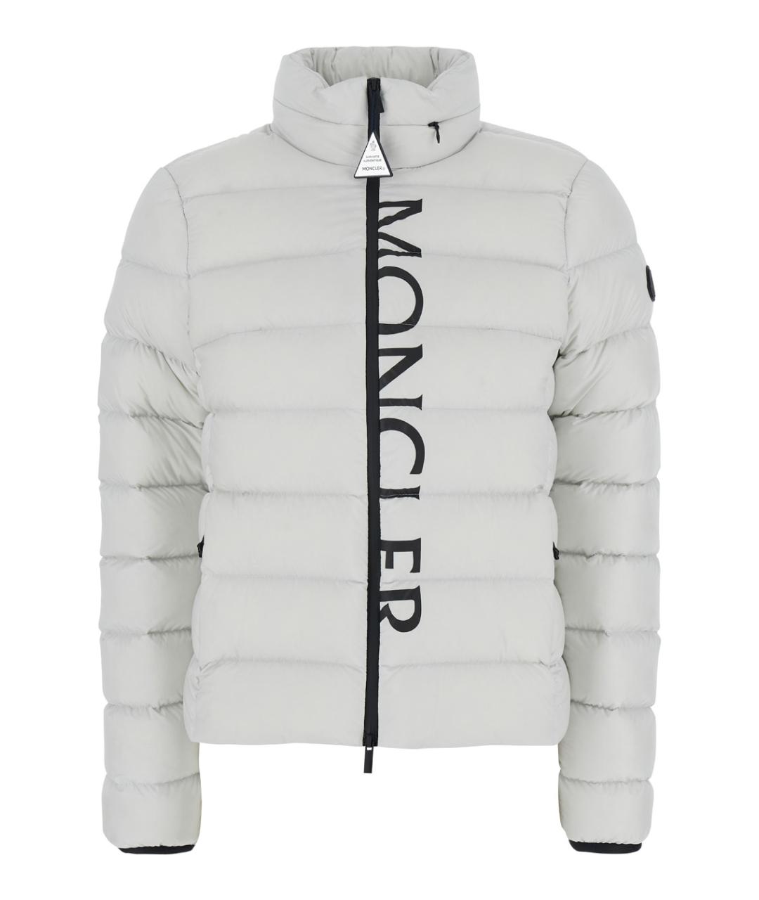 MONCLER Белый полиамидовый пуховик, фото 1