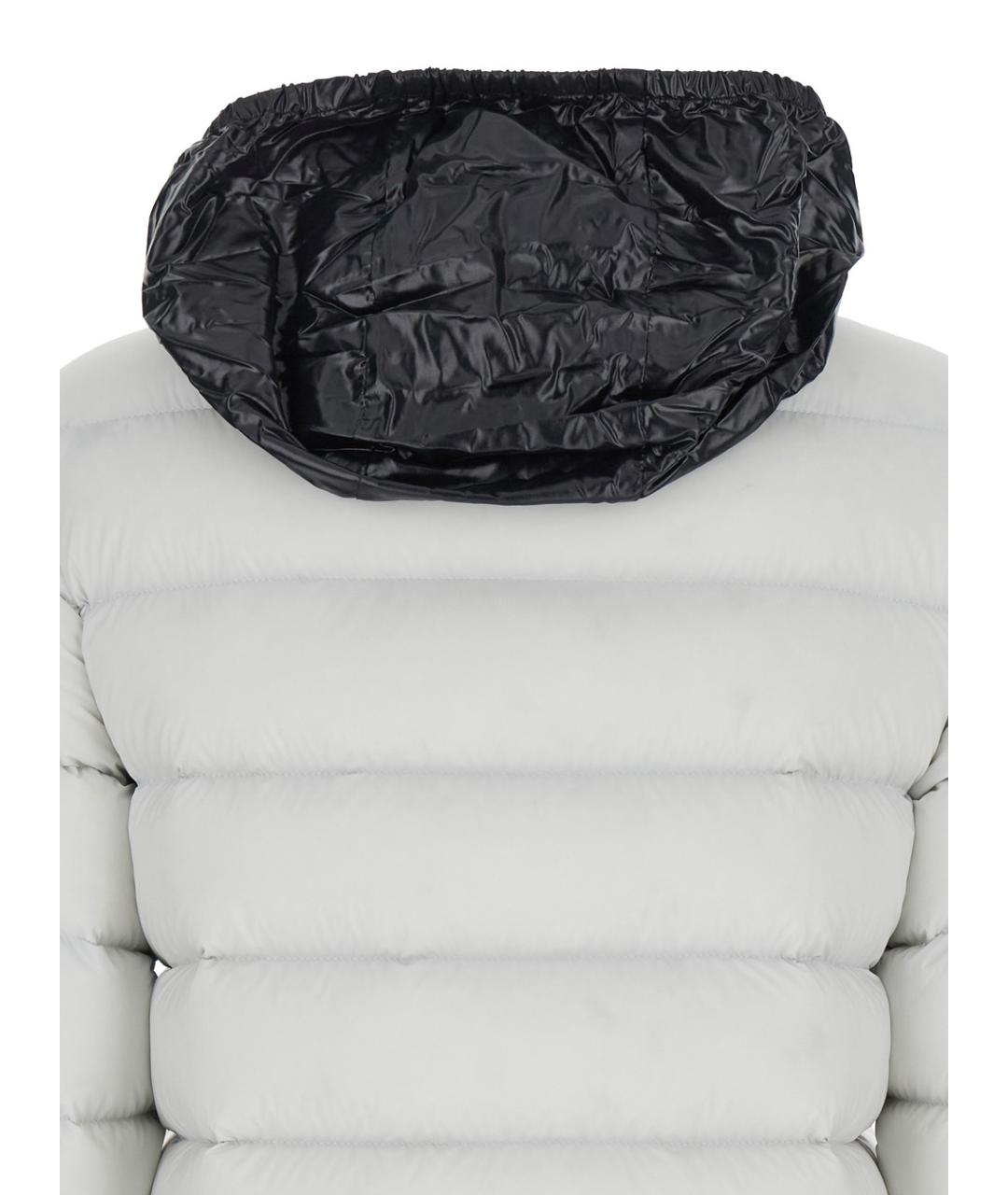 MONCLER Белый полиамидовый пуховик, фото 4