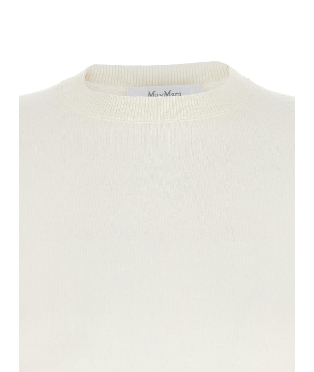 MAX MARA Белый шерстяной джемпер / свитер, фото 3