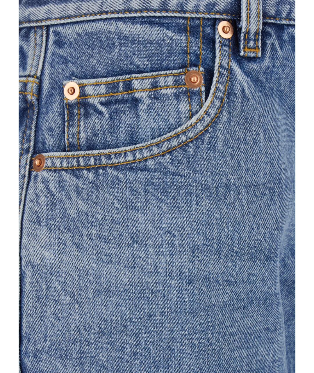 GUCCI Синие хлопковые джинсы клеш, фото 3