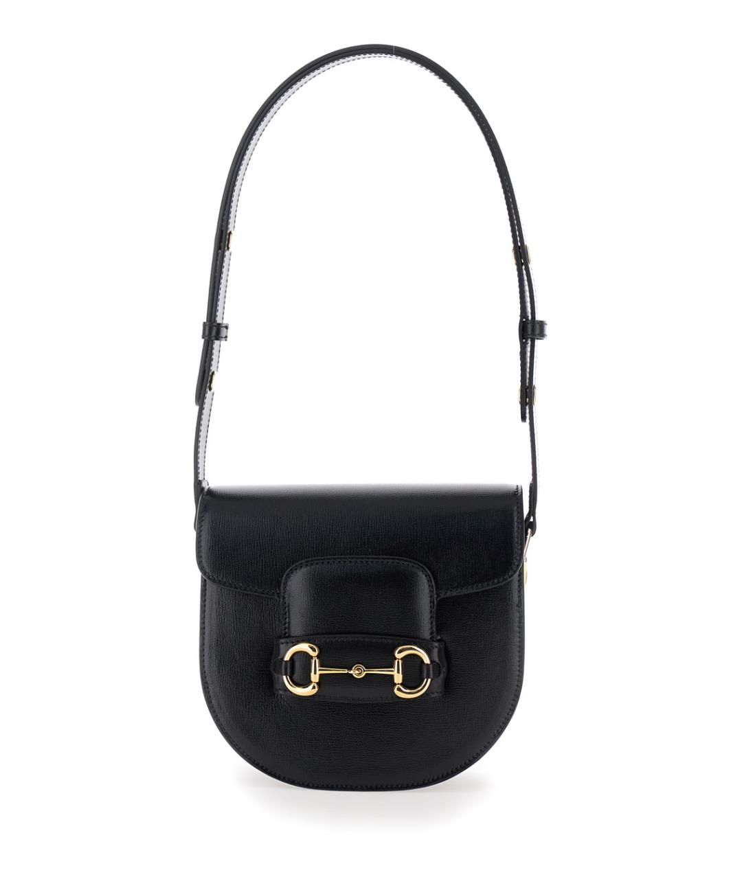 GUCCI Черная кожаная сумка через плечо, фото 1