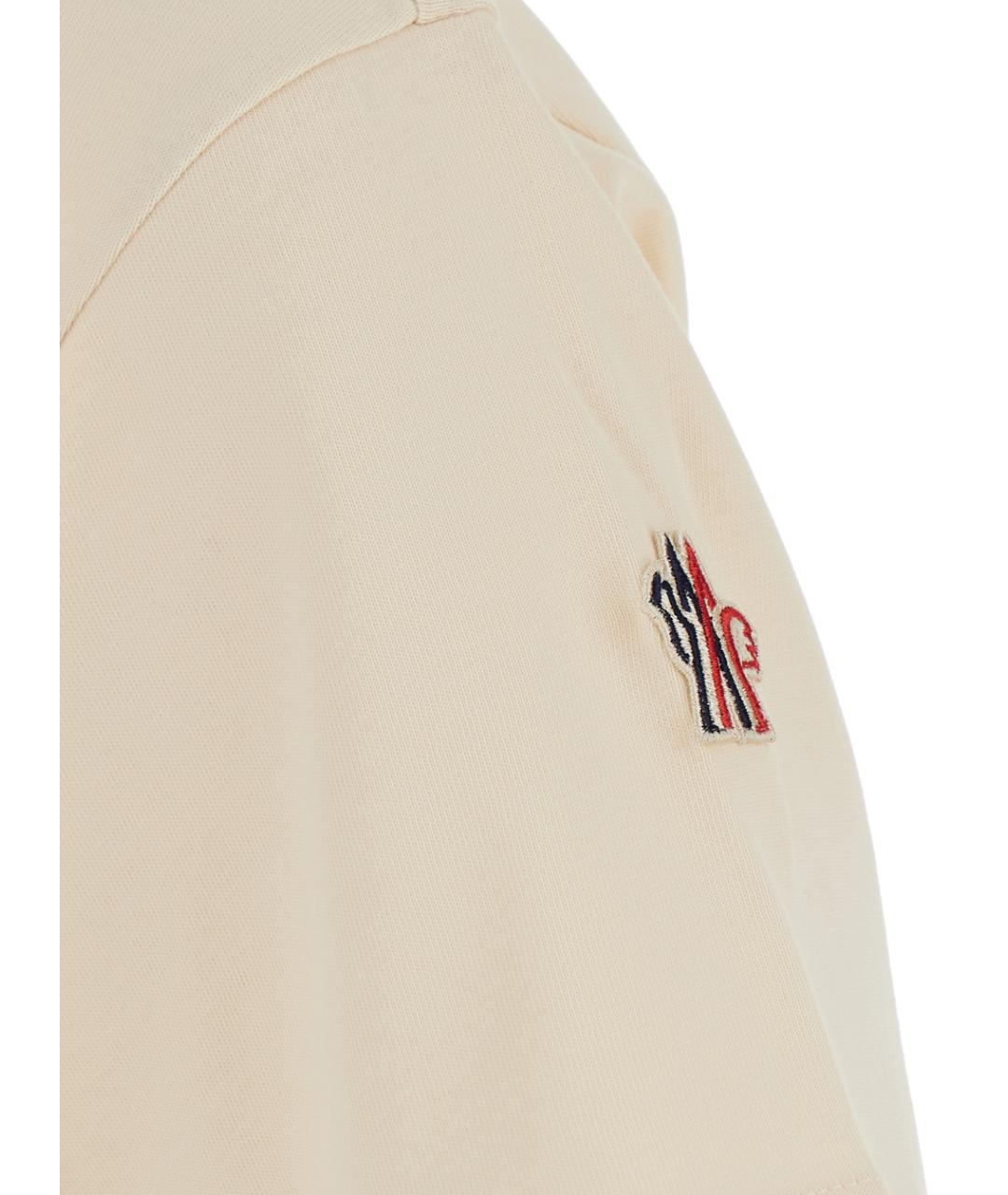MONCLER GRENOBLE Белая хлопковая футболка, фото 3