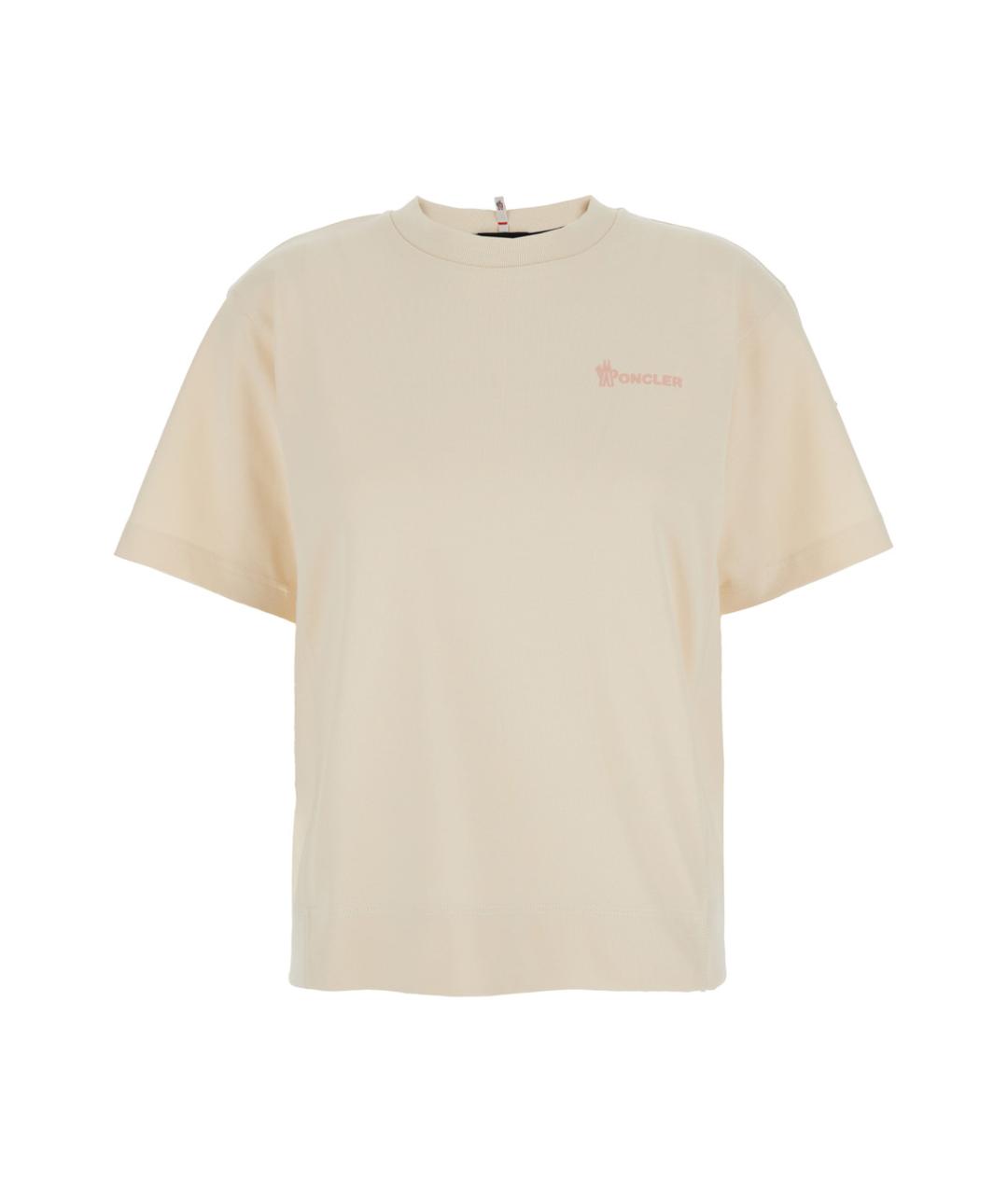 MONCLER GRENOBLE Белая хлопковая футболка, фото 1