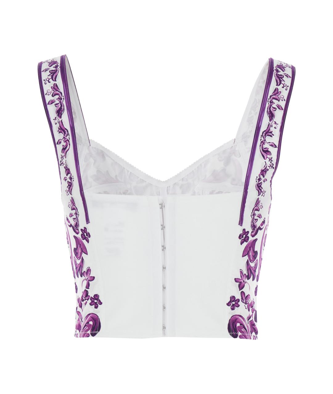 DOLCE&GABBANA Фиолетовая хлопковая майка, фото 2