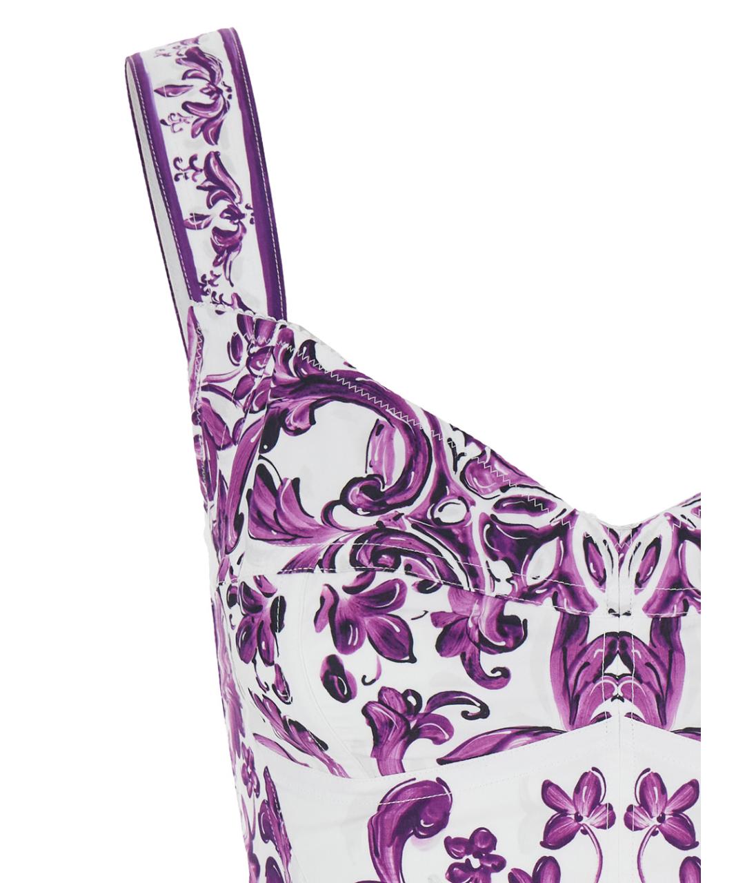 DOLCE&GABBANA Фиолетовая хлопковая майка, фото 3