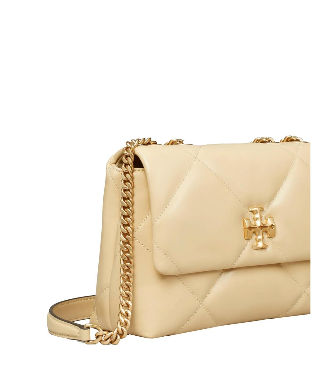 TORY BURCH Бежевая кожаная сумка через плечо, фото 2