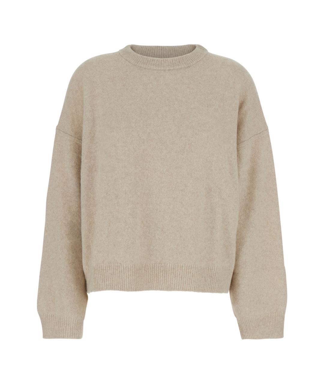 LOULOU STUDIO Бежевый шерстяной джемпер / свитер, фото 1