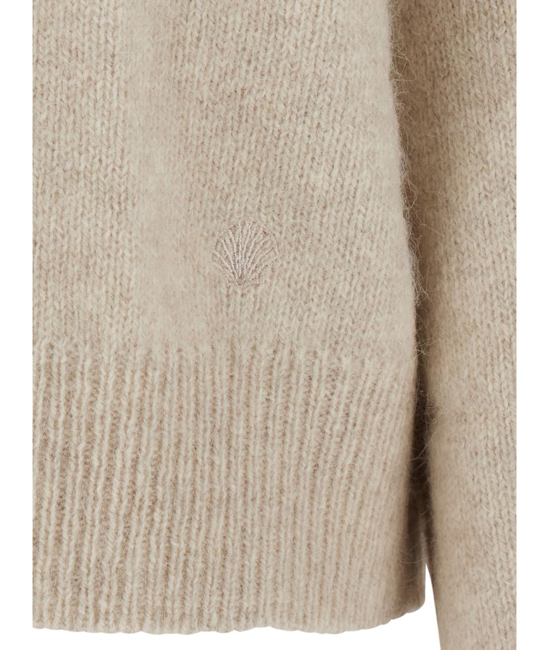 LOULOU STUDIO Бежевый шерстяной джемпер / свитер, фото 3