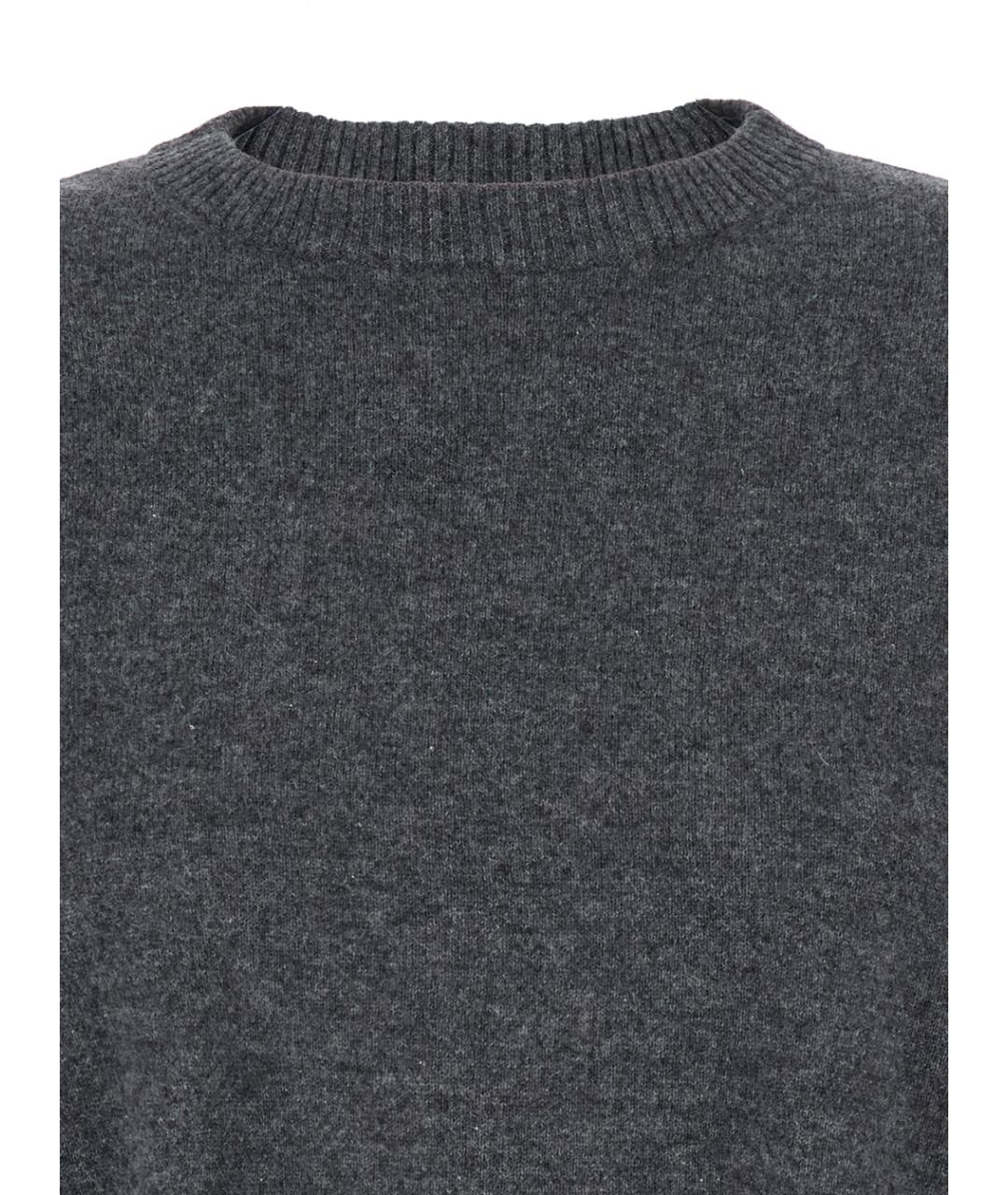 LOULOU STUDIO Серый кашемировый джемпер / свитер, фото 3
