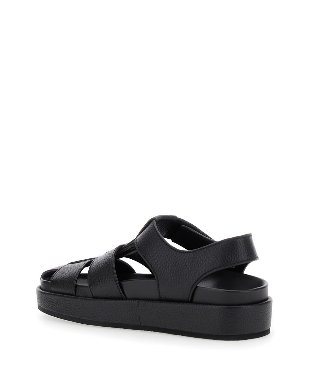 TORY BURCH Черные кожаные босоножки, фото 3