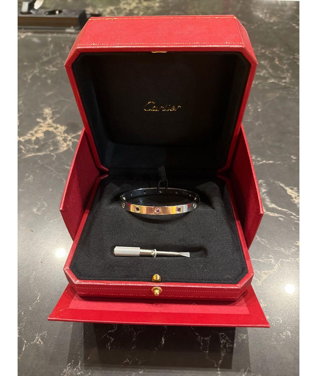 CARTIER Серебрянный браслет из белого золота, фото 2