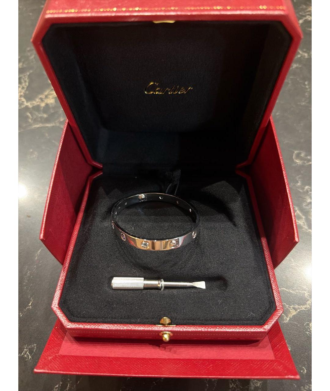 CARTIER Серебрянный браслет из белого золота, фото 4